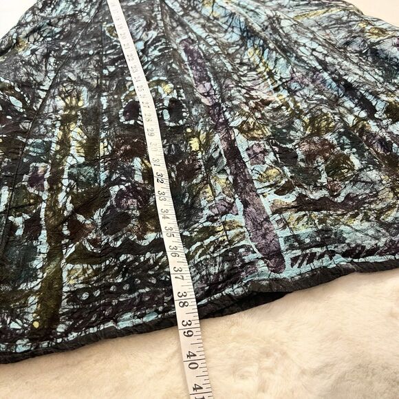 Spirit Of Courage Nnamdi Ibenagu Dress African Batik Tie Dye Sz S Black Teal - Picture 10 of 10